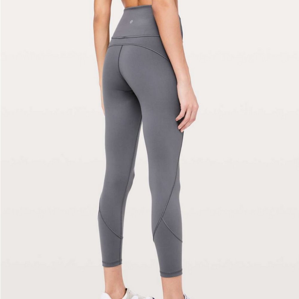 Lululemon In Movement 7/8 Tight *Everlux 25" in Titanium, Size 6